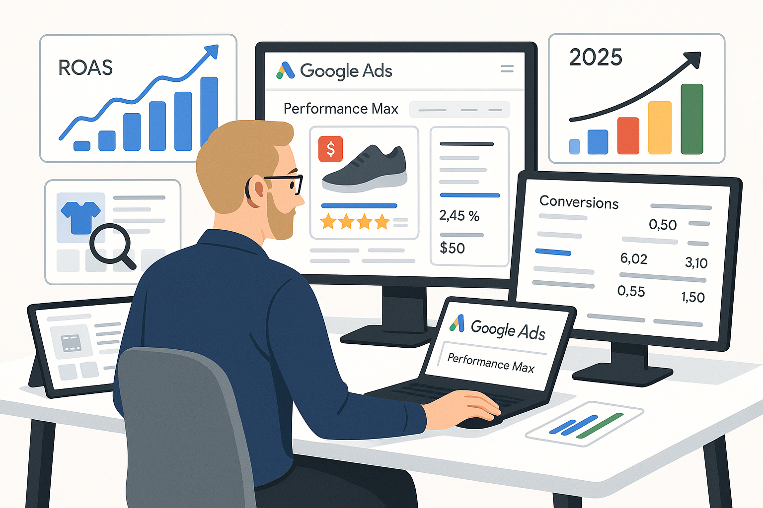 Google Ads för e-handel: Avancerad Shopping- och Performance Max-strategi med konkreta exempel från framgångsrika butiker