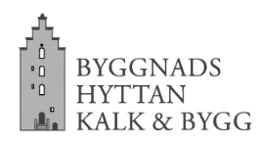 Byggnadshyttan Kalk &amp; Bygg logotyp